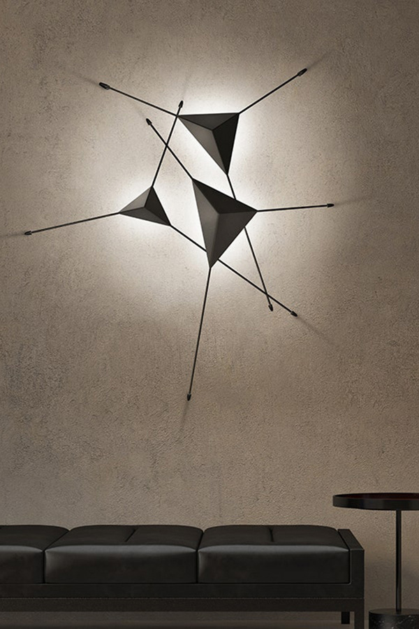 Sonneman Abstract LED Surface Mount - Satin Black, Small Reflector