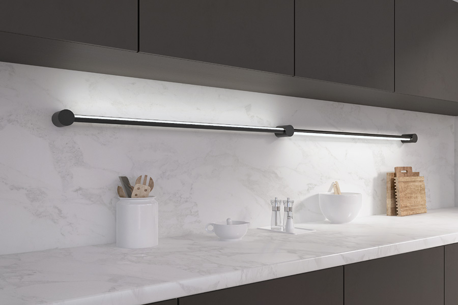 Sonneman Purolinear 360 LED Wall Bar - Satin Black, 36", Double Linear