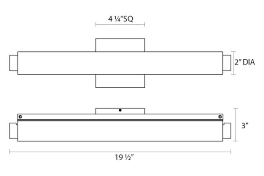 Sonneman Tubo Slim LED Bath Bar - Satin Nickel, 18", Drum Trim