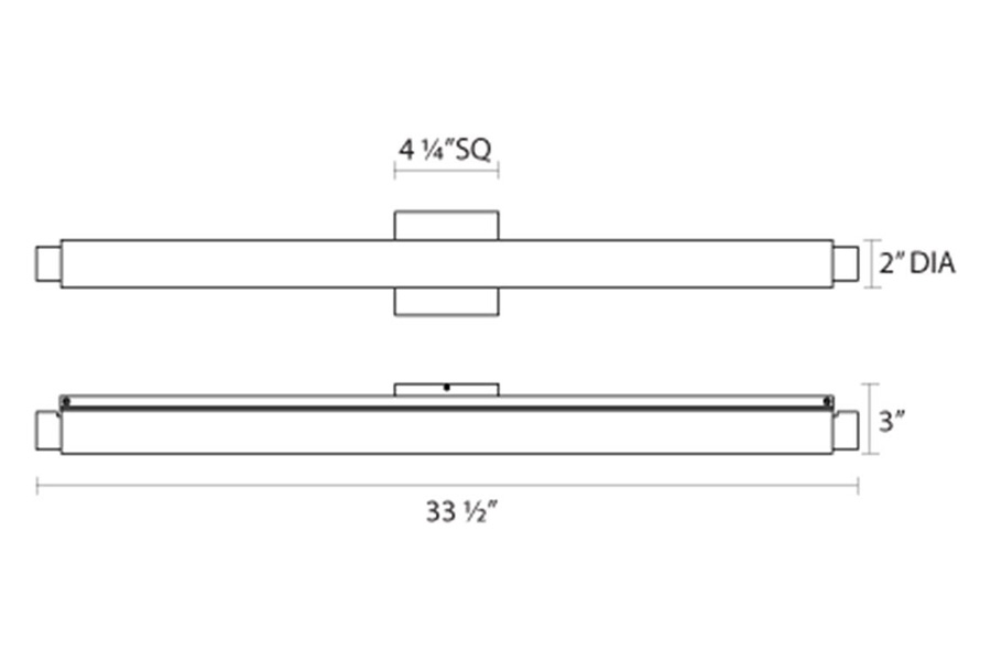 Sonneman Tubo Slim LED Bath Bar - Satin Nickel, 32", Drum Trim