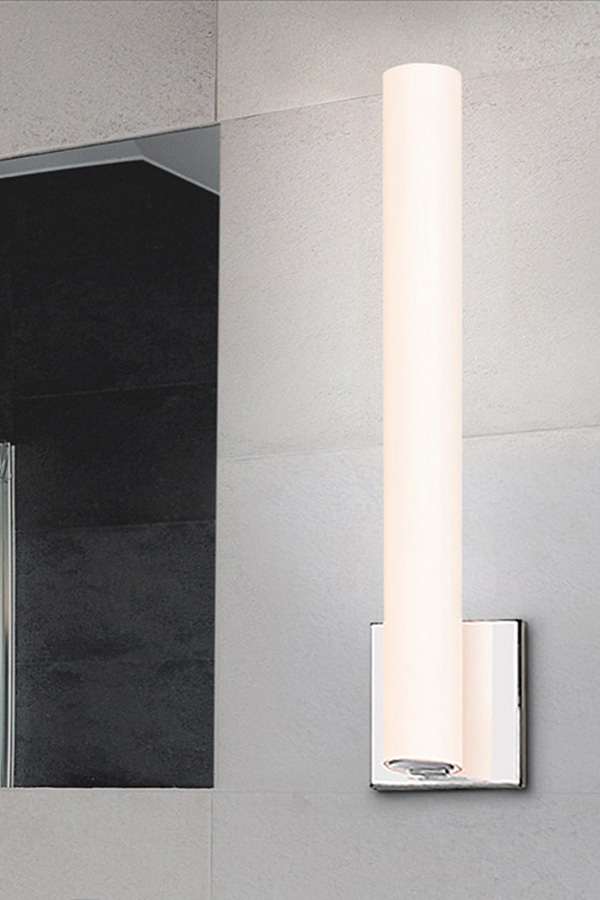 Sonneman Tubo Slim LED Sconce - Satin Nickel, 12", Spine Trim