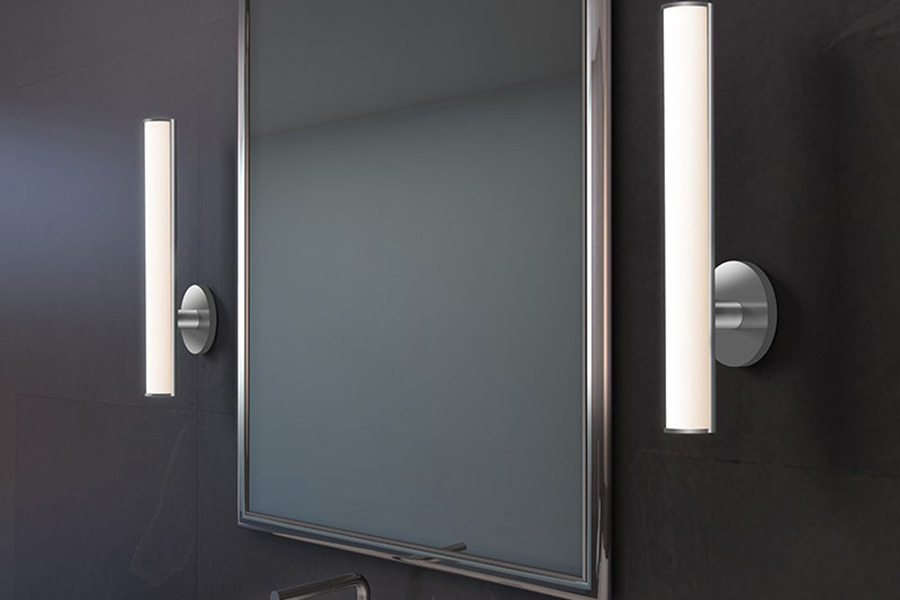 Sonneman Bauhaus Columns LED Bath Bar - Polished Chrome, 24"