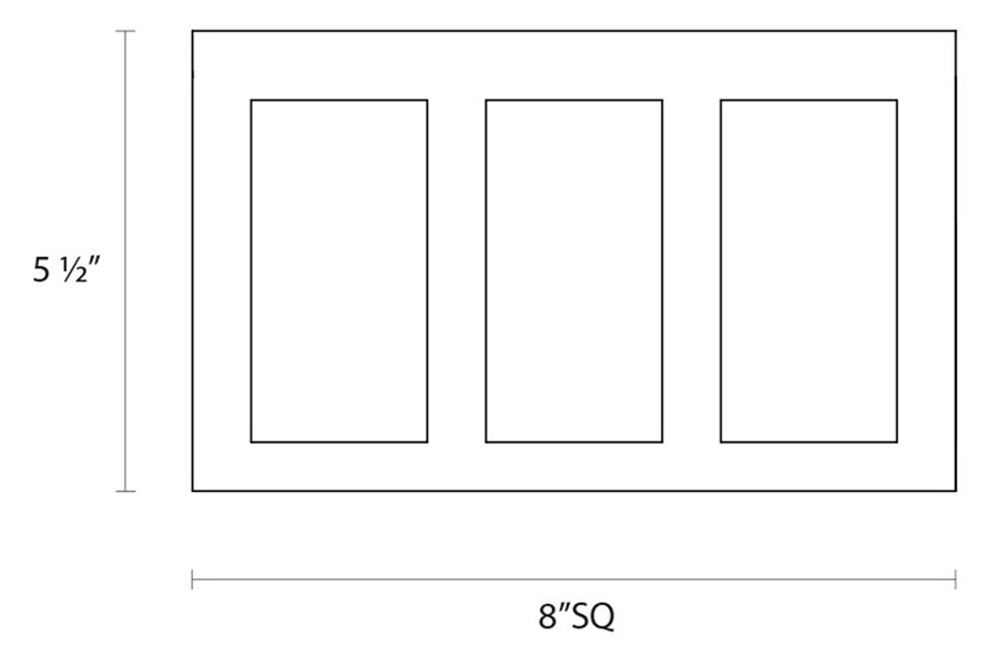 Sonneman Capital LED Surface Mount - Satin Nickel, 8", Square