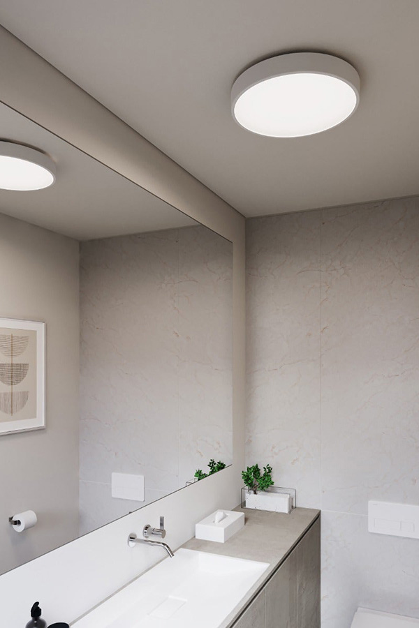 Sonneman Pi LED Surface Mount - Textured White, 16", 3000K