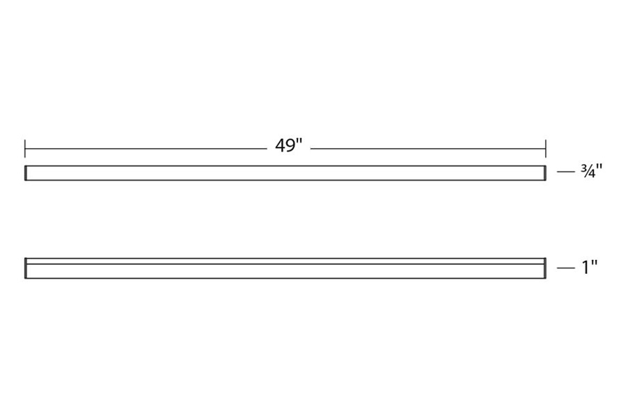 Sonneman Stix Plus LED Wall Bar - Bright Satin Aluminum, 48"