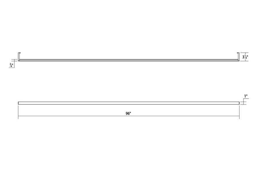 Sonneman Thin-Line LED Wall Bar - Satin Black, 8" One-Sided, 3000K