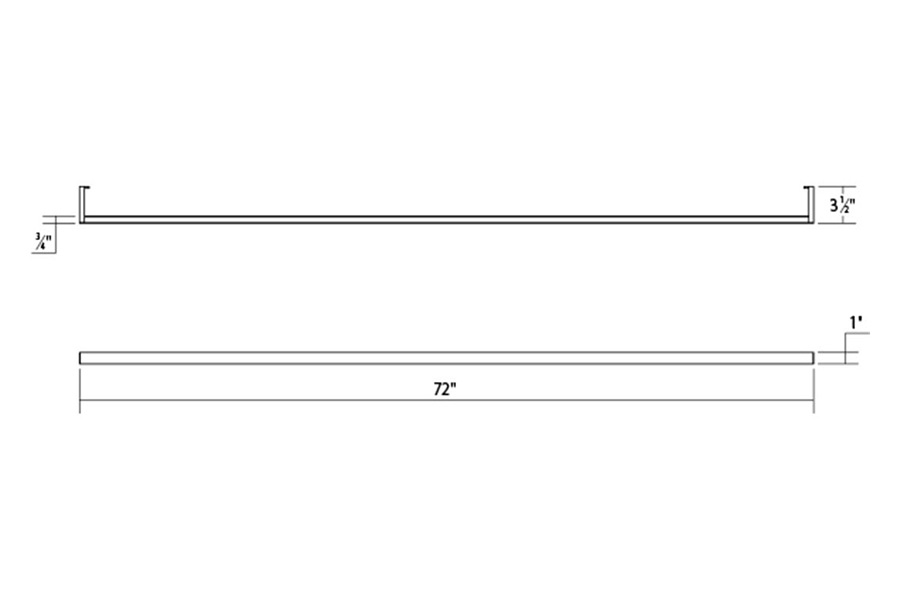 Sonneman Thin-Line LED Wall Bar - Satin White, 6" Two-Sided, 3000K