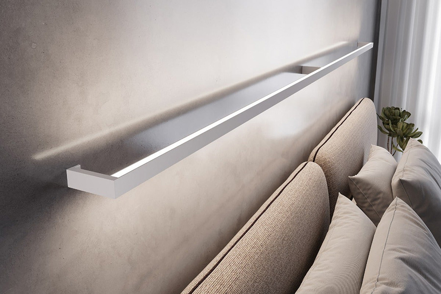 Sonneman Thin-Line LED Wall Bar - Satin White, 8" Two-Sided, 3000K