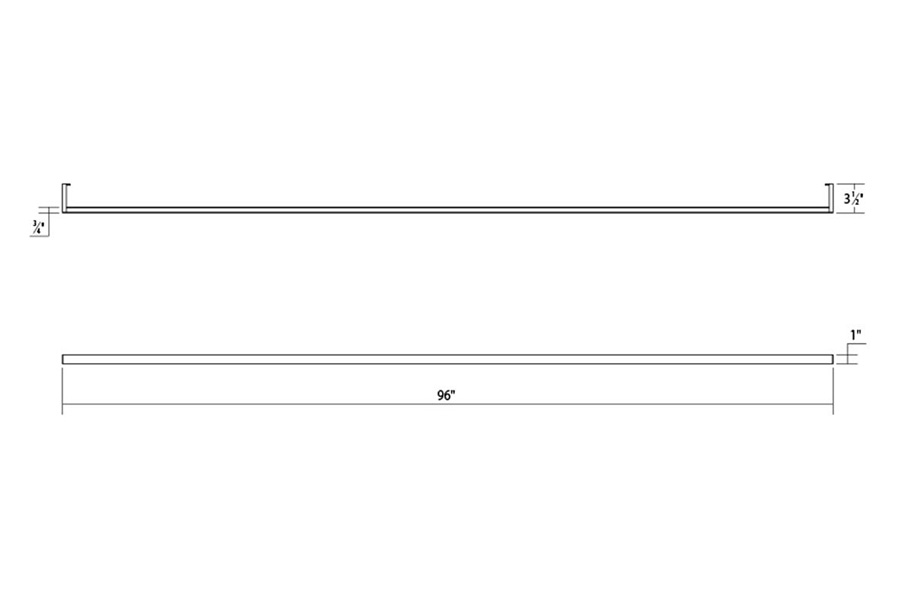 Sonneman Thin-Line LED Wall Bar - Satin Black, 8" Two-Sided, 3000K