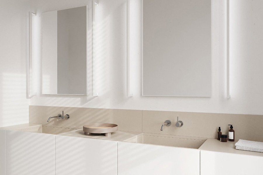 Sonneman Thin-Line Indirect LED Wall Bar - Satin White, 3", 3000K