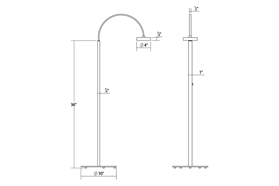 Sonneman Pluck LED Floor Lamp - Satin White, Small