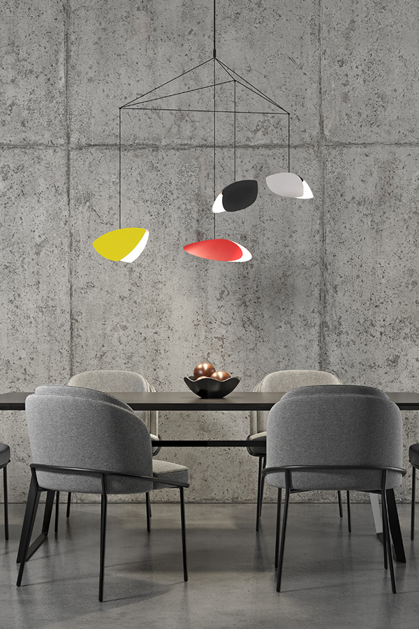 Sonneman Papillons LED Chandelier - Assorted Shade Colors, 4-Light Standard