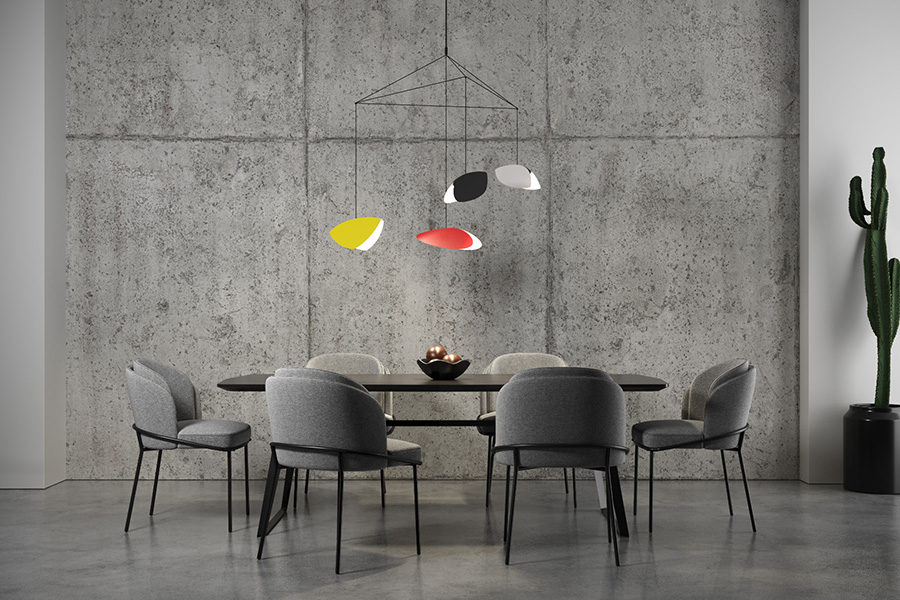 Sonneman Papillons LED Chandelier - Satin Black Shade , 4-Light Large