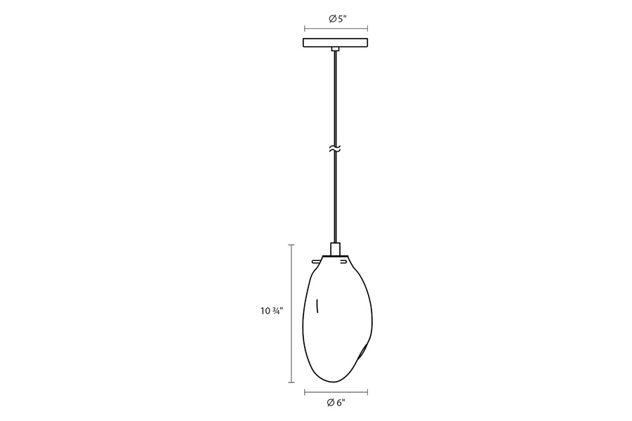 Sonneman Liquid LED Single Pendant - Satin Black, 1-Light Standard, Standard, Poured White Glass