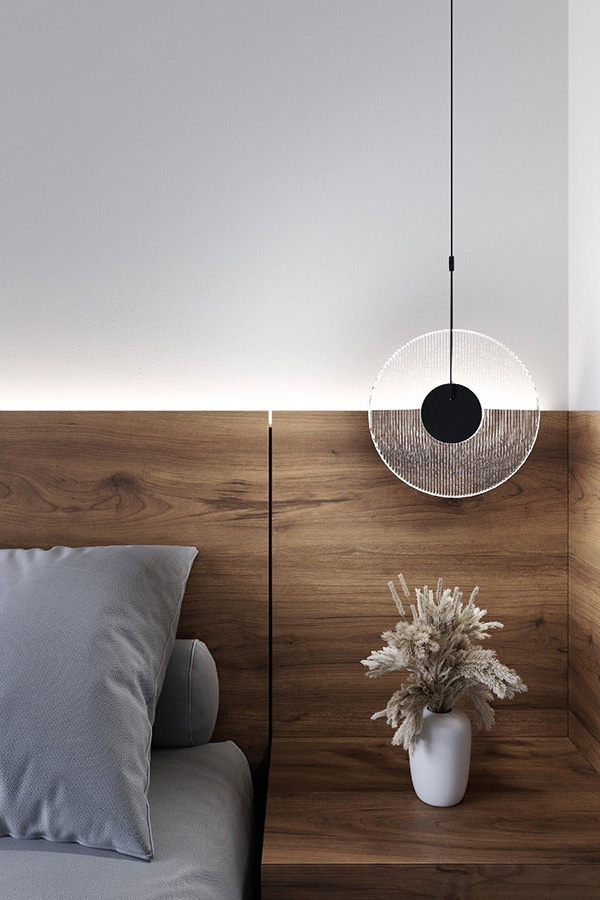Sonneman Meclisse LED Single Pendant - Satin Black, 1-Light, Clear Glass