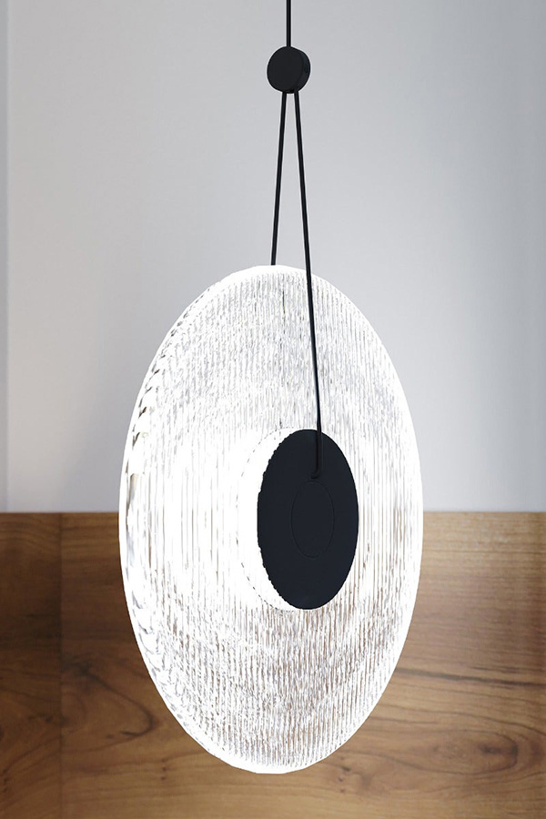 Sonneman Meclisse LED Single Pendant - Satin Black, 1-Light, Clear Glass