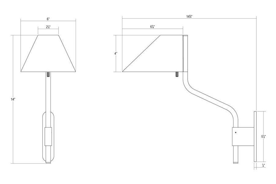 Sonneman Pitch Wall Lamp - Satin White, Standard
