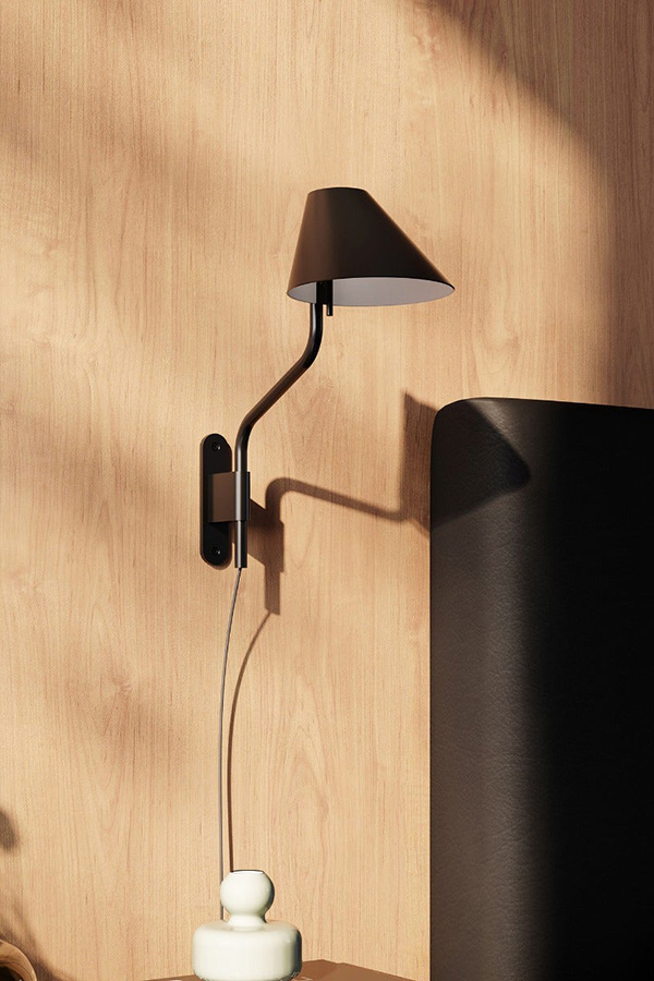 Sonneman Pitch Wall Lamp - Satin Black, Standard