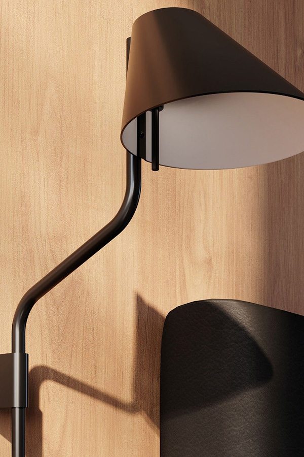 Sonneman Pitch Wall Lamp - Satin Black, Standard