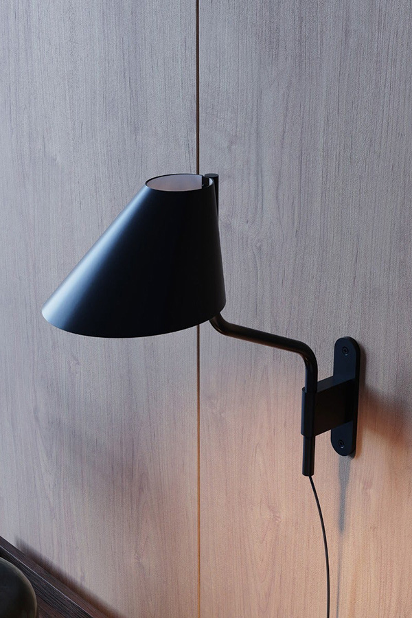 Sonneman Pitch Wall Lamp - Satin Black, Standard