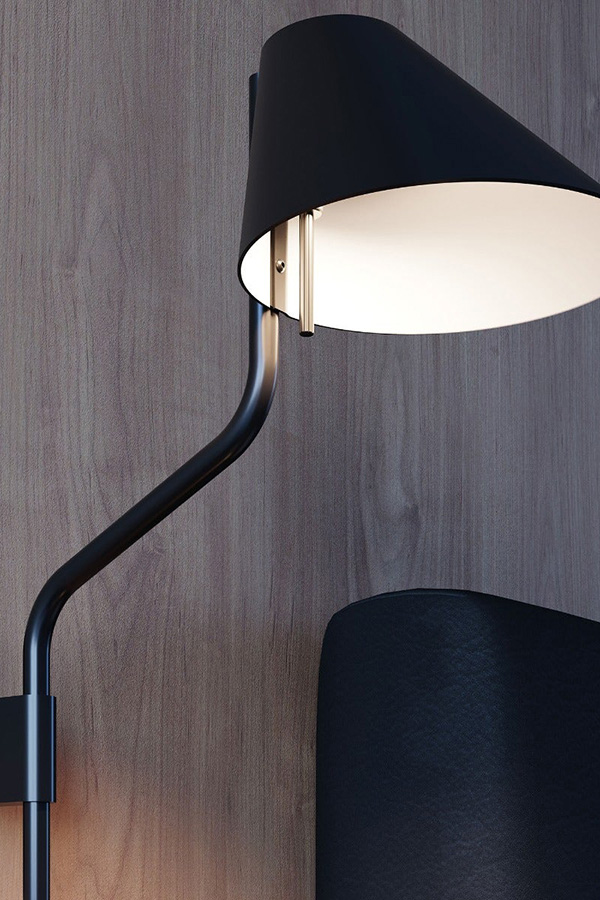 Sonneman Pitch Wall Lamp - Satin Black, Standard