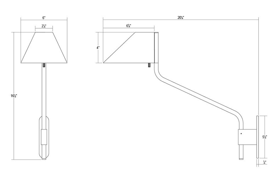 Sonneman Pitch Wall Lamp - Satin White, Long