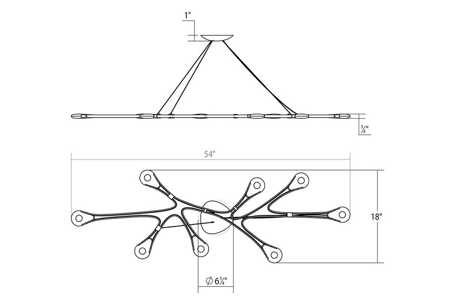 Sonneman Abstraction LED Pendant - Satin White, Linear