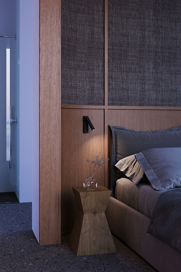 Sonneman Haim Aimable Wall Lamp - Textured Black, Single, With Uplight
