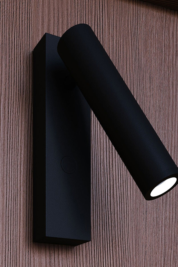 Sonneman Haim Aimable Wall Lamp - Textured Black, Single, With Uplight