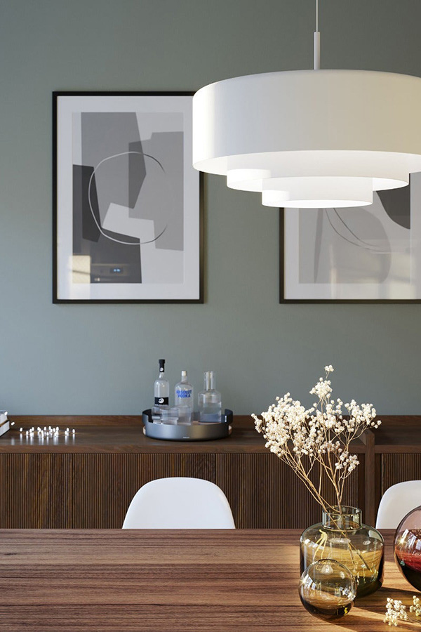 Sonneman Modern Tiers Pendant - Satin White, 12", Flat