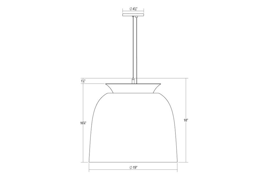 Sonneman Belle Flare Pendant - Satin White, Medium