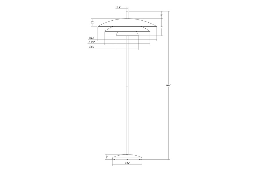 Sonneman Shells Floor Lamp - Satin White, Large
