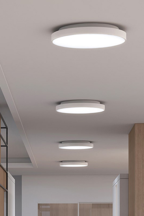 Sonneman Pi LED Surface Mount - Bright Satin Aluminum, 30", 3500K