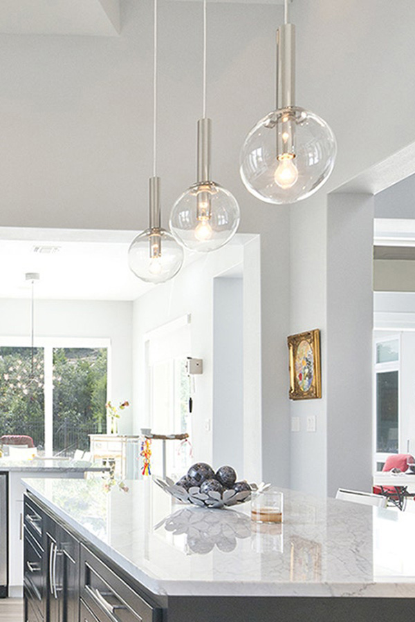 Sonneman Bubbles Single Pendant - Polished Nickel, 12" 1-Light