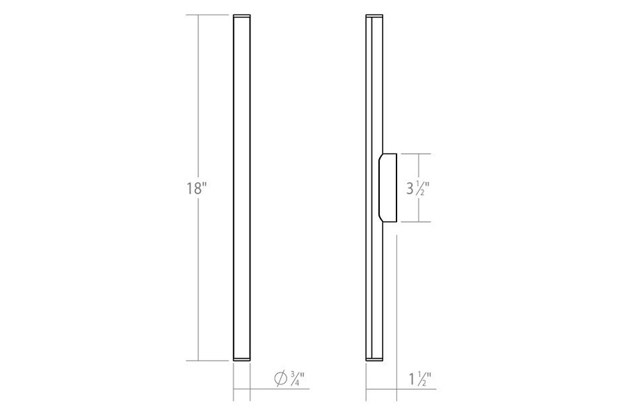Sonneman Fino LED Bath Bar - Satin White, 18", 3000K