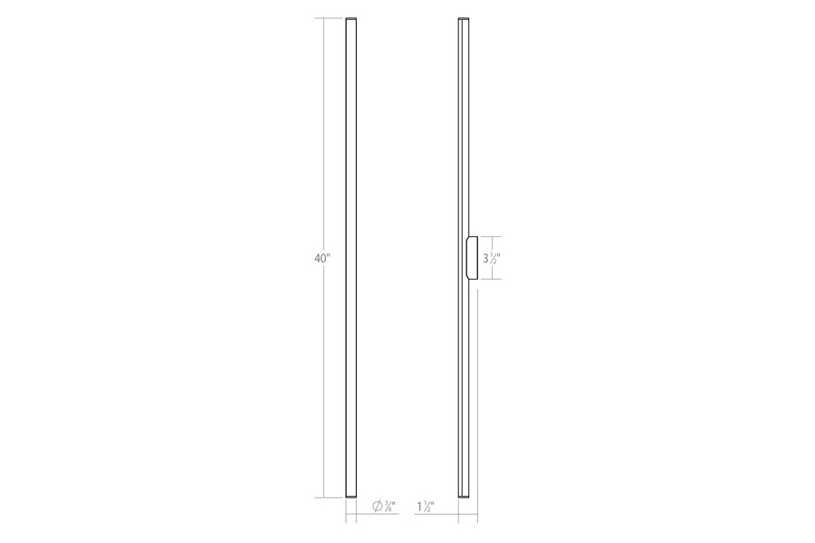 Sonneman Fino LED Bath Bar - Satin Chrome, 40", 3000K