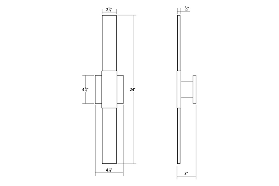 Sonneman - Radiant Lines LED Double Sconce