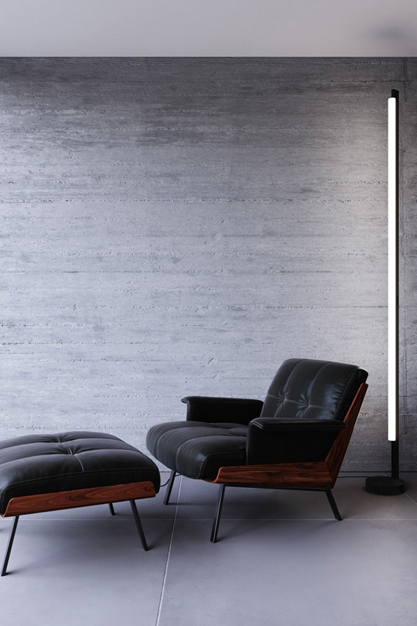 Sonneman Keel LED Floor Lamp - Satin Black