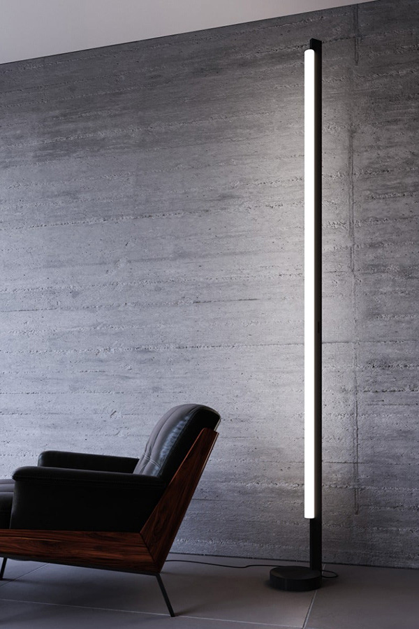Sonneman Keel LED Floor Lamp - Satin Black