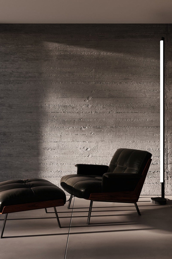 Sonneman Keel LED Floor Lamp - Satin Black