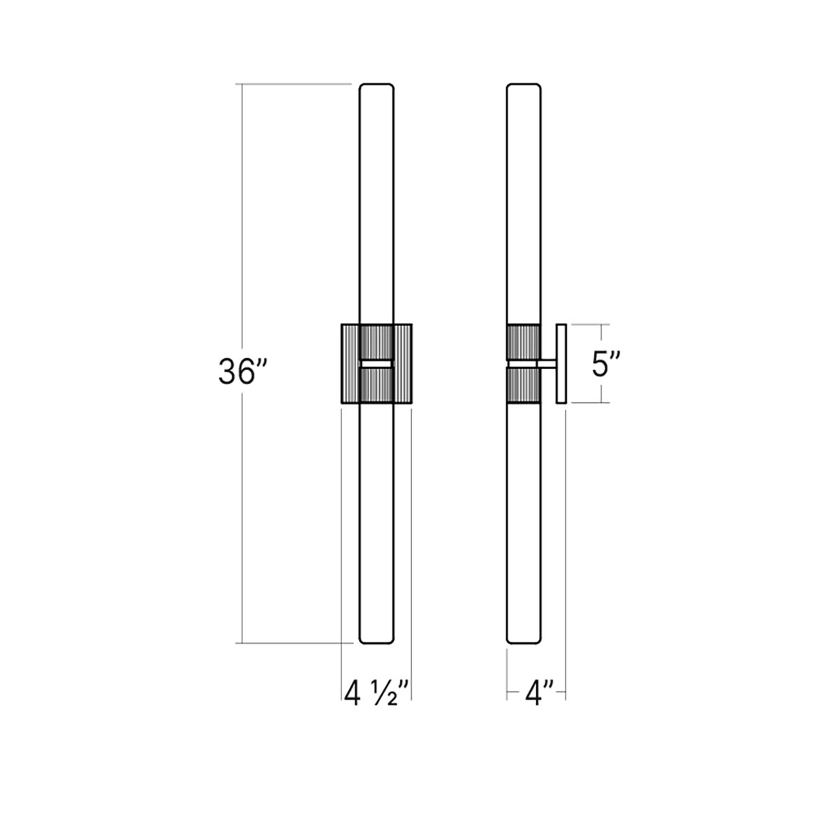 Sonneman Scepter Bath Bar - 36", Satin Brass