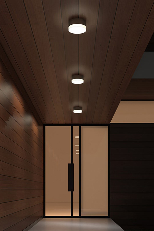Sonneman REALS LED Ceiling/Wall Mount - Textured White, White Cylinder Lens