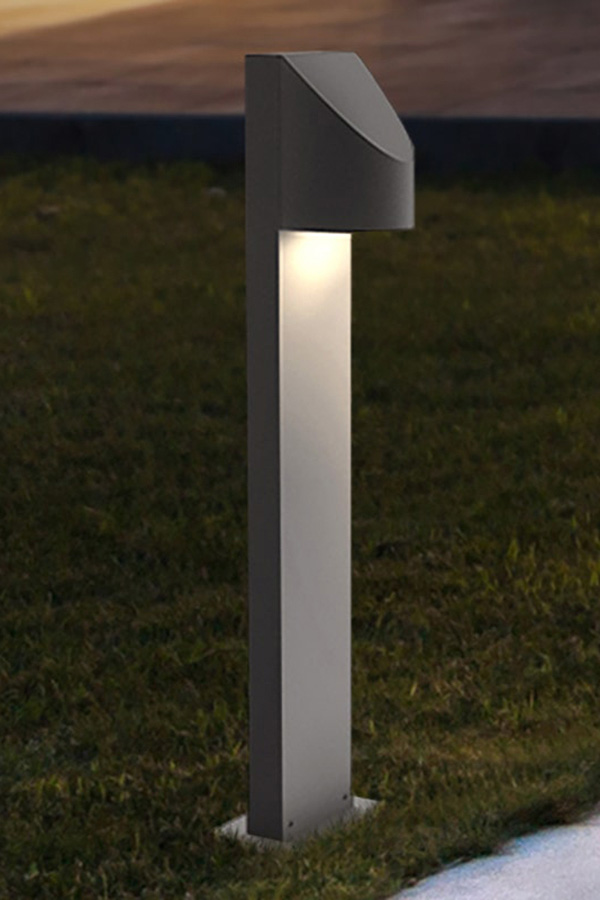 Sonneman Shear LED Bollard - Textured Gray, 22"