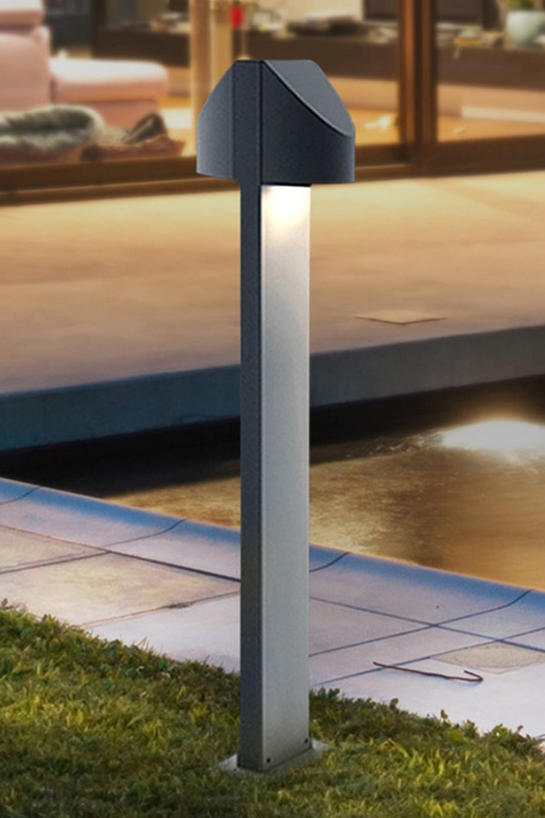 Sonneman Shear LED Double Bollard - Textured Bronze, 16"