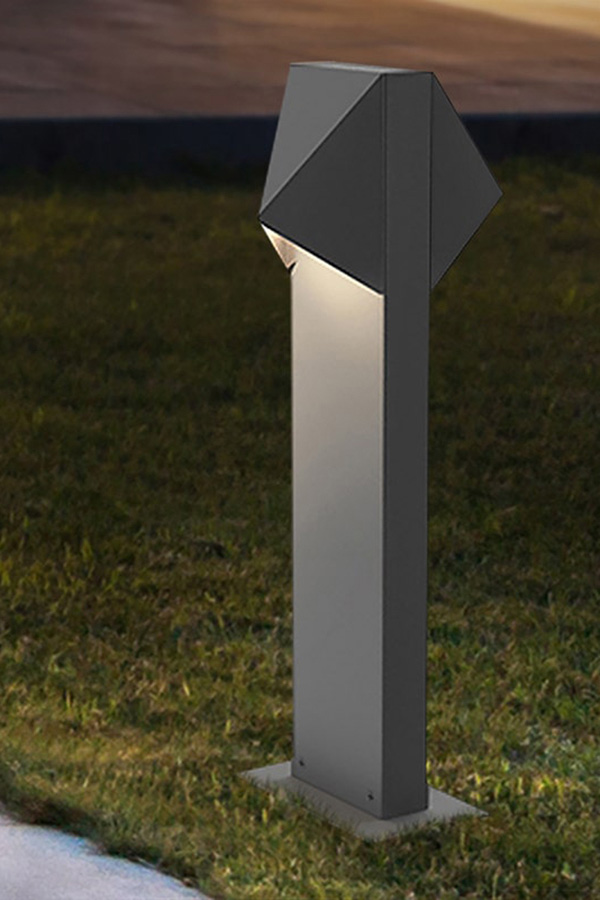 Sonneman Triform Compact LED Bollard - Textured Bronze, 16"