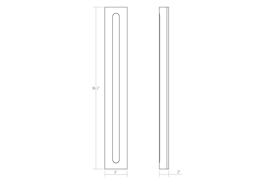 Sonneman Porta LED Sconce - Textured White, 36"