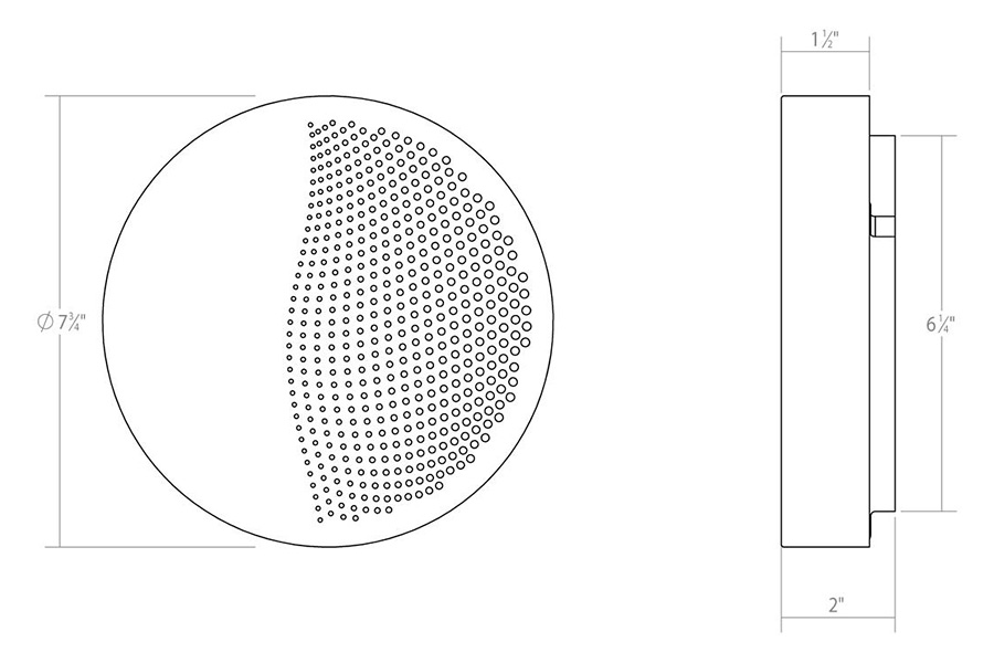 Sonneman Dotwave LED Sconce - Textured Black, Small, Round