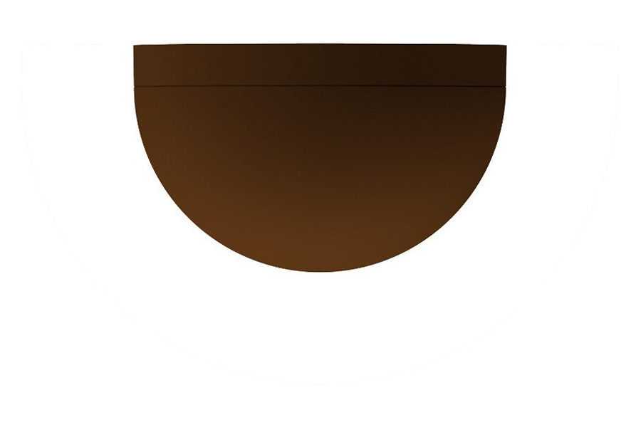 Sonneman Mezza Cupola LED Sconce - Textured Bronze, 5"