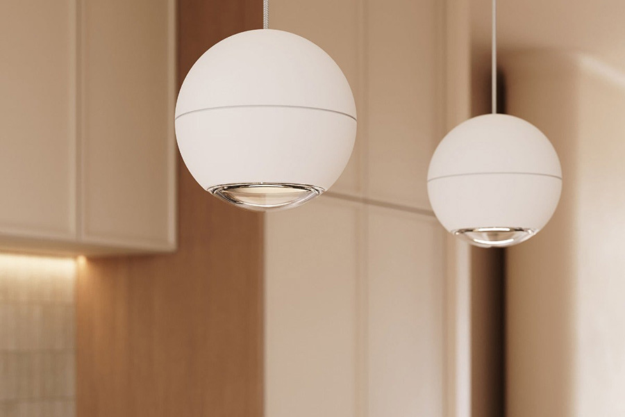 Sonneman Hemisphere Pendant - Textured Black, 3-Light