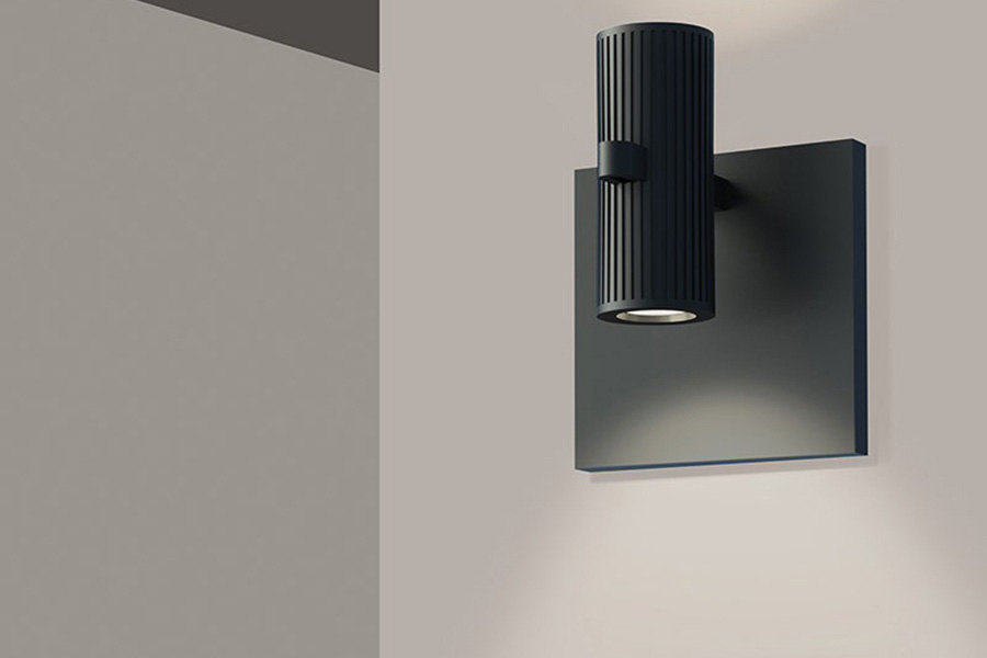 Sonneman - Suspenders Standard Single Sconce with Bar-Mounted Duplex Cylinders, Flood Lenses